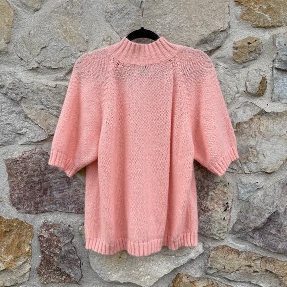 Vintage 80s short sleeve sweater peach JP Knits size 18 - Picture 6 of 6